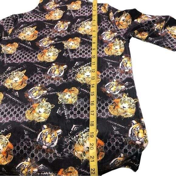 Designer Inspired GG Black Tiger Print Top - Picture 6 of 6